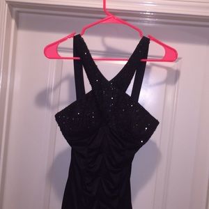 Black silk dress